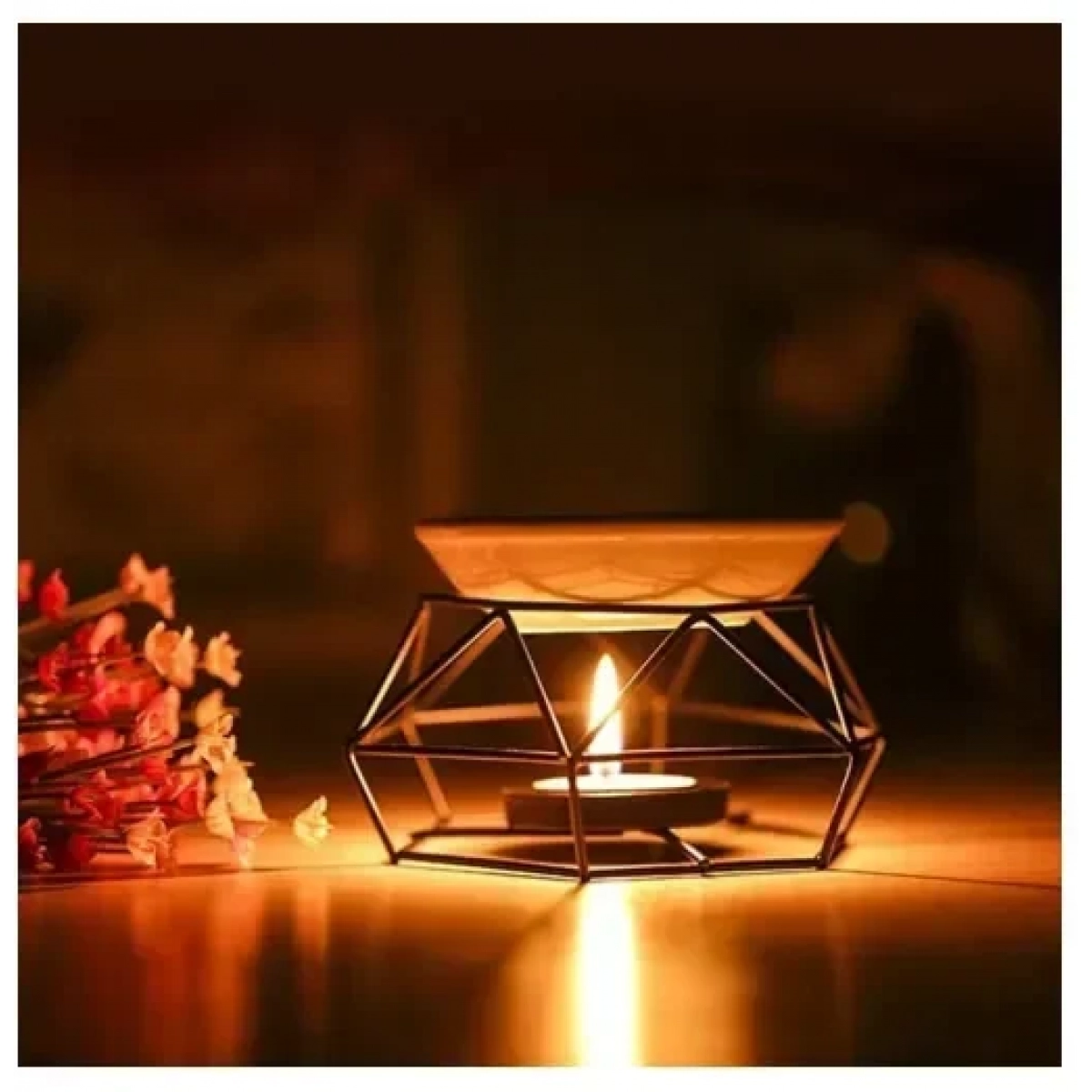 Καυστήρας αιθέριων ελαίων και wax melts vintage μαύρο - Image 2