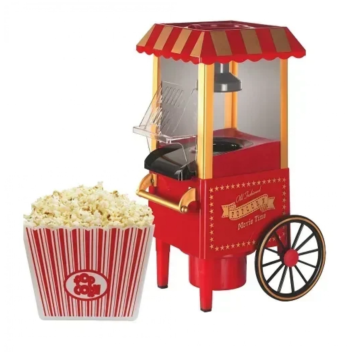 Μηχανή Pop Corn ζεστού αέρα 1200W 23x17,5x39cm κόκκινο - Image 2
