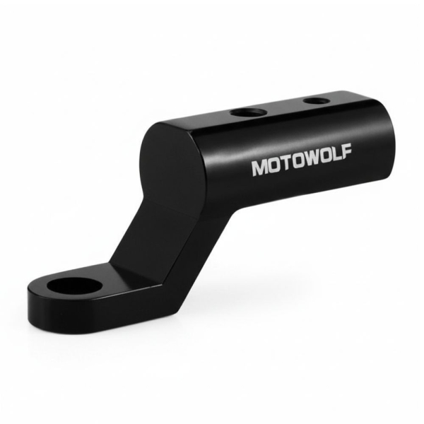 Motowolf Προέκταση Καθρέπτη Μηχανής για Φώτα 1τμχ - Μαύρο
