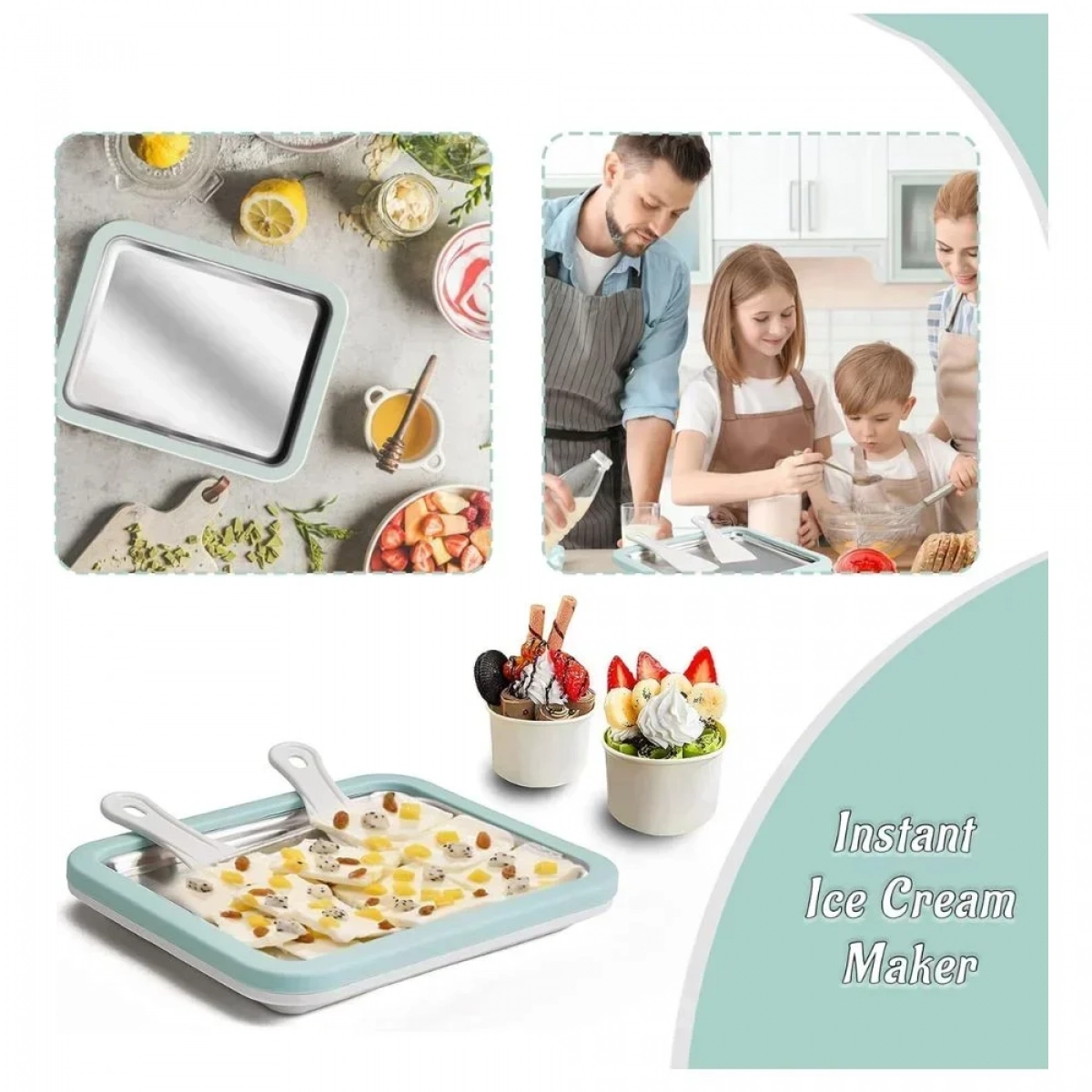 Παγωτομηχανή Από Μέταλλο Instant Ice Cream Maker