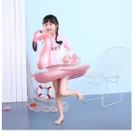 Παιδικό φουσκωτό θαλάσσης flamingo με χερούλια ροζ - Image 2
