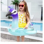 Παιδικό φουσκωτό θαλάσσης παγώνι με χερούλια τιρκουάζ - Image 2