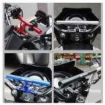 Πολυχρηστική Μπάρα Αλουμινίου Crossbar Βάση Motowolf mdl-3513 24cm – ασημί - Image 2