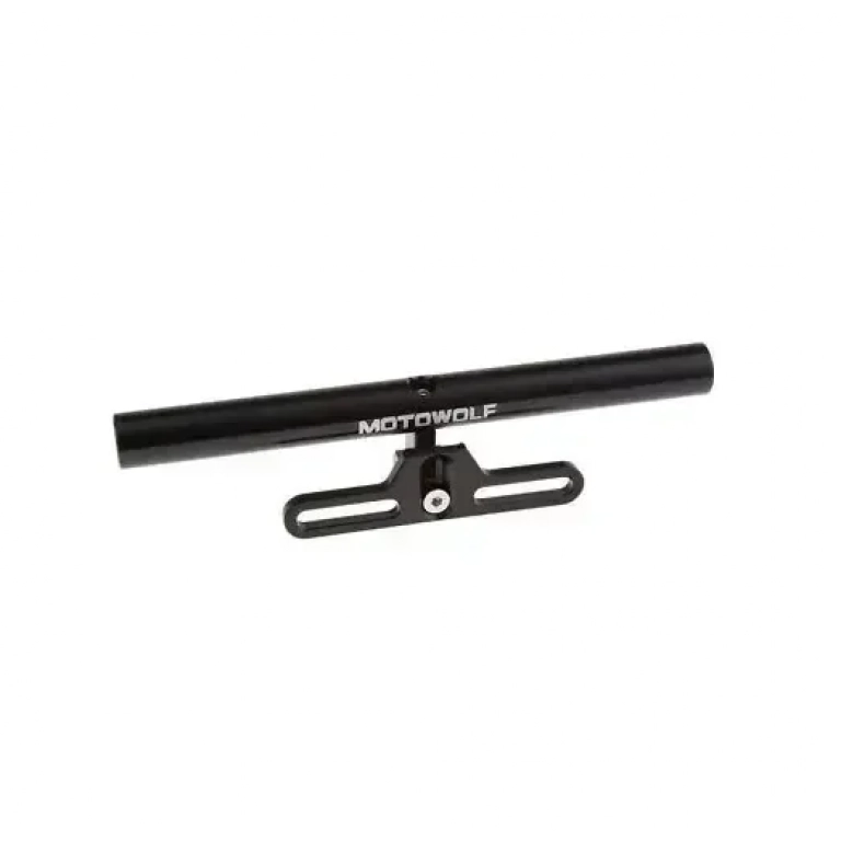 Πολυχρηστική Μπάρα Αλουμινίου Crossbar Βάση Motowolf 24cm – Μαύρη