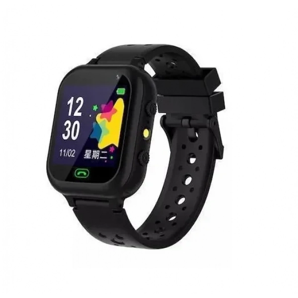 Q15 jinl Παιδικό Smartwatch με GPS και Καουτσούκ/Πλαστικό Λουράκι Μαύρο