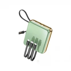 Remax RPP-286 Mini Power Bank 10000mAh με 2 Θύρες USB-A και Θύρα USB-C - Πράσινο
