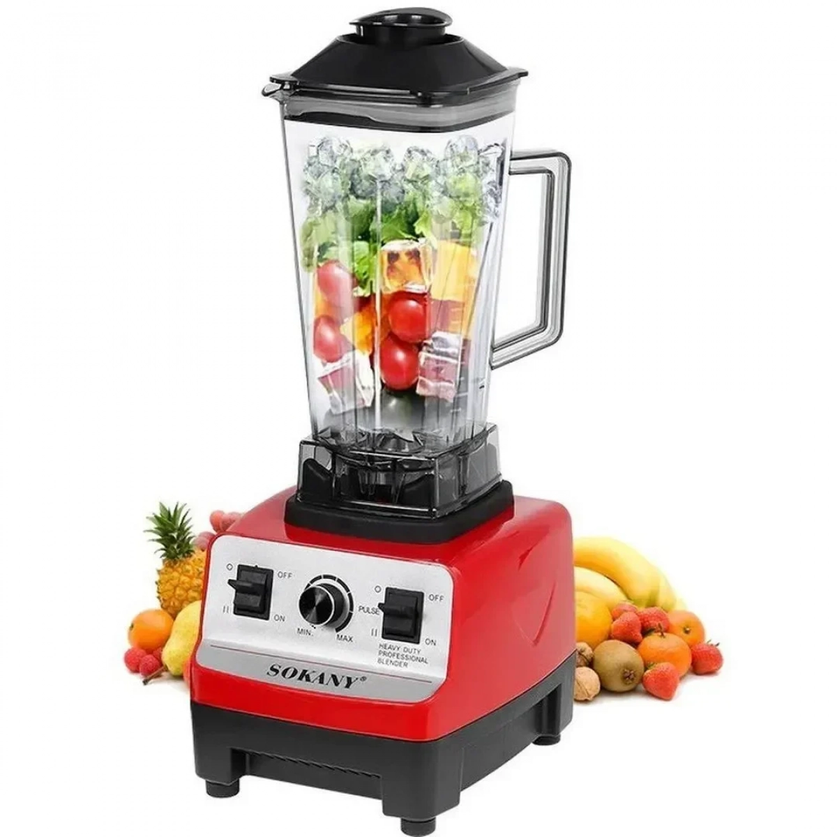 Sokany SK-444 Μπλέντερ για Smoothies 2.5lt 4500W Κόκκινο