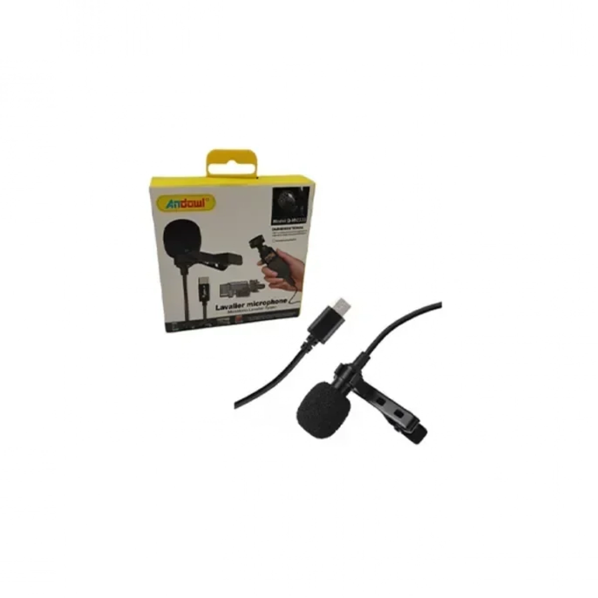 Mini Μικρόφωνο USB Type-C για Κάμερες, DSLR, Smartphone Andowl Q-MIC333 – Μαύρο