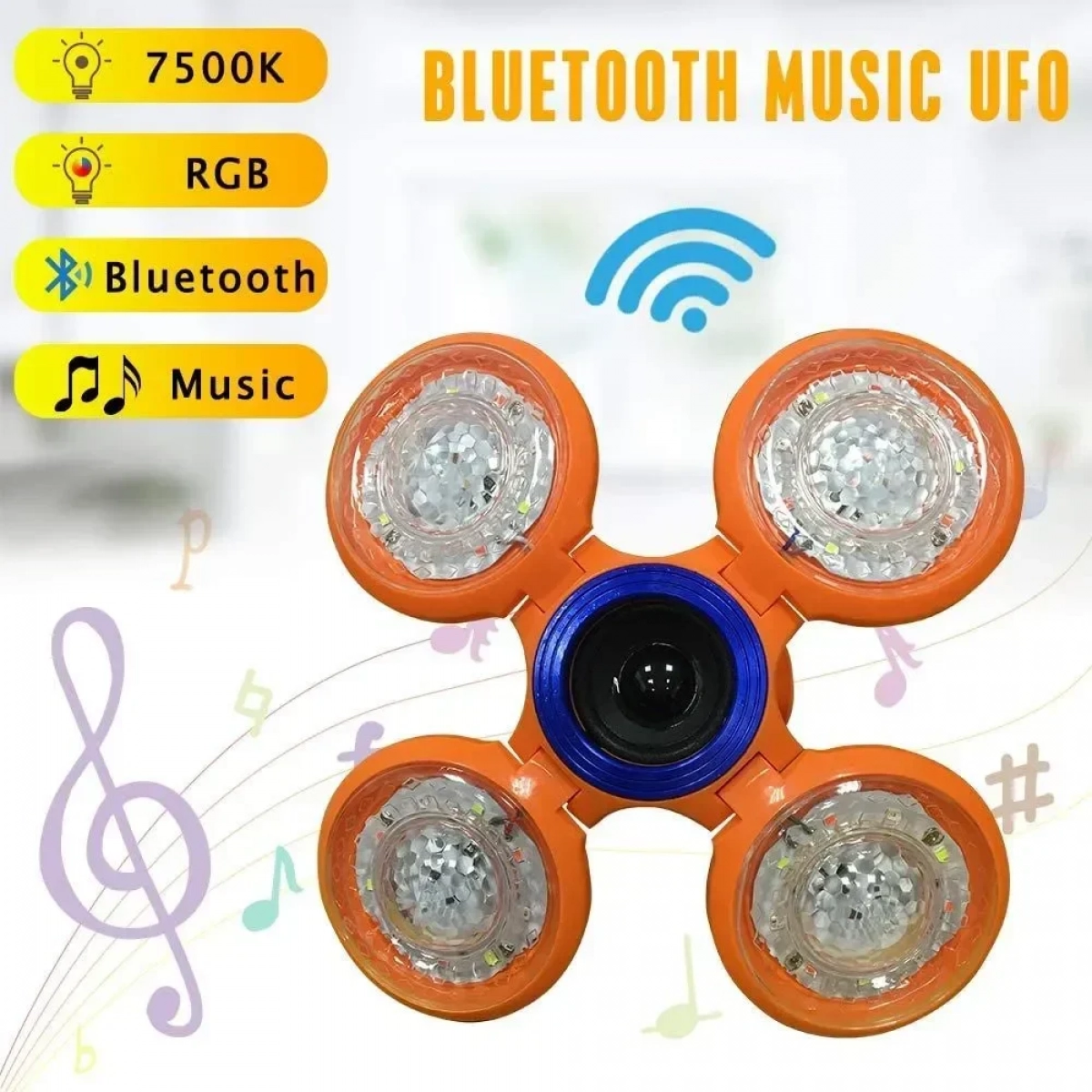 ΦΩΤΙΣΤΙΚΟ LED ΜΕ ΗΧΕΙΟ BLUETOOTH ΠΟΡΤΟΚΑΛΙ - FA-2940R
