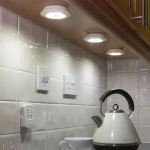 LED Φωτιστικό Σποτάκι για Ντουλάπες με Μπαταρία και Τηλεχειριστήριο 3τμχ