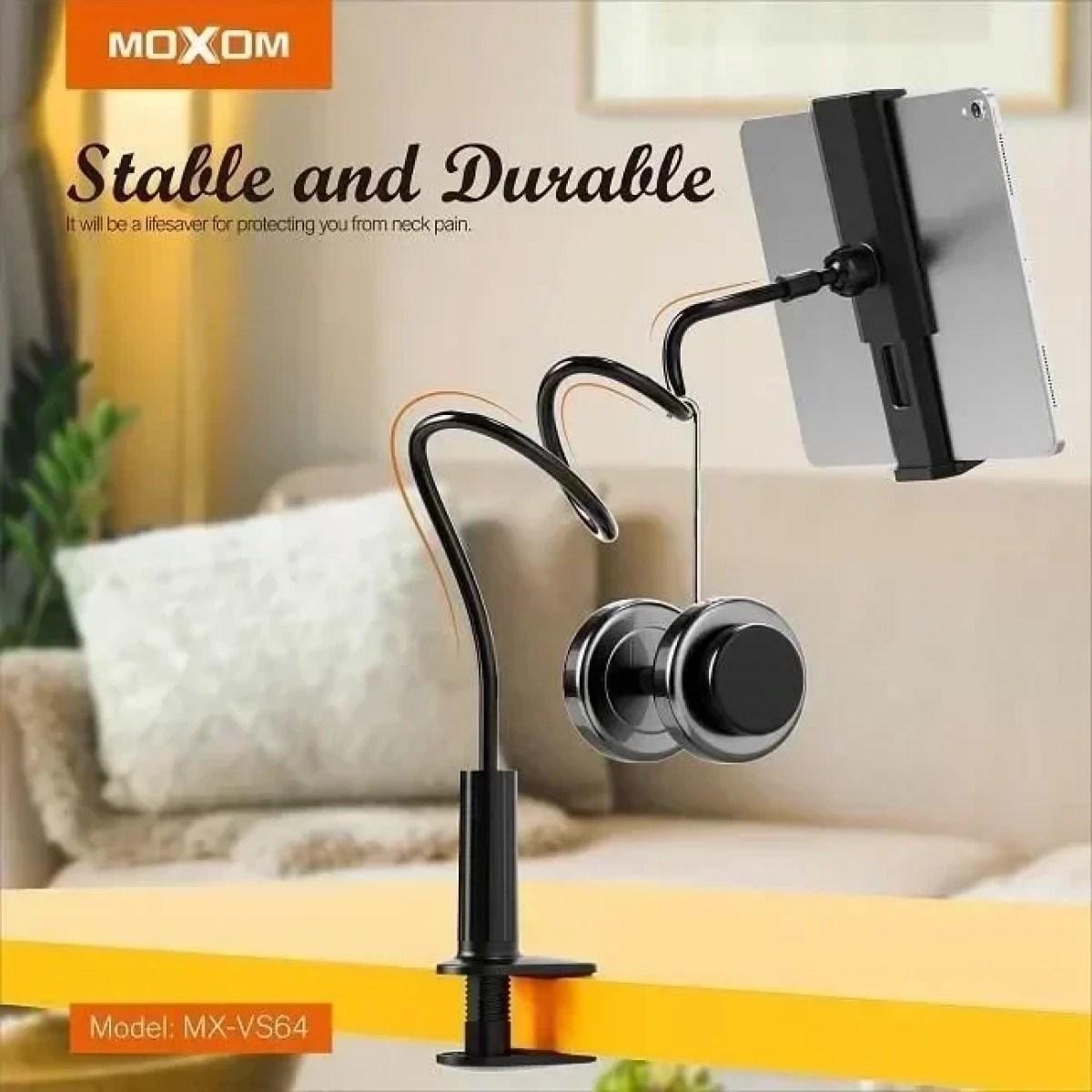 Moxom MX-VS64 Βάση Tablet με Βραχίονα σε Μαύρο χρώμα