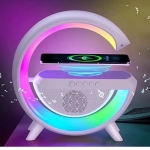 3in1 Wireless Charger Ηχείο Bluetooth 5W με Ραδιόφωνο Rgb Λευκό BT2301