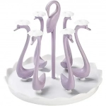 Βάση αποστράγγισης ποτηριών σε σχήμα κύκνου Μωβ