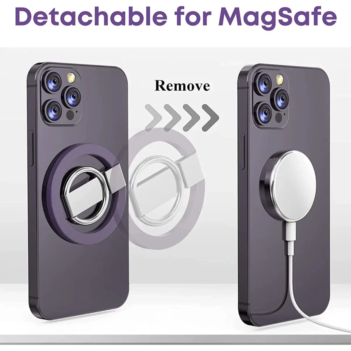 Bάση δαχτυλιδιού τηλεφώνου MagSafe TN-010 για iPhone Μωβ