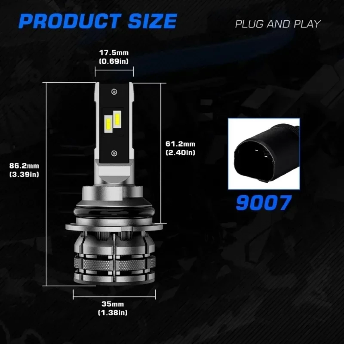 Φώτα Πορείας LED 80W 6500K 15000lumen H4 NovSight A500-N38-H4