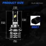 Φώτα Πορείας LED 80W 6500K 15000lumen H4 NovSight A500-N38-H4