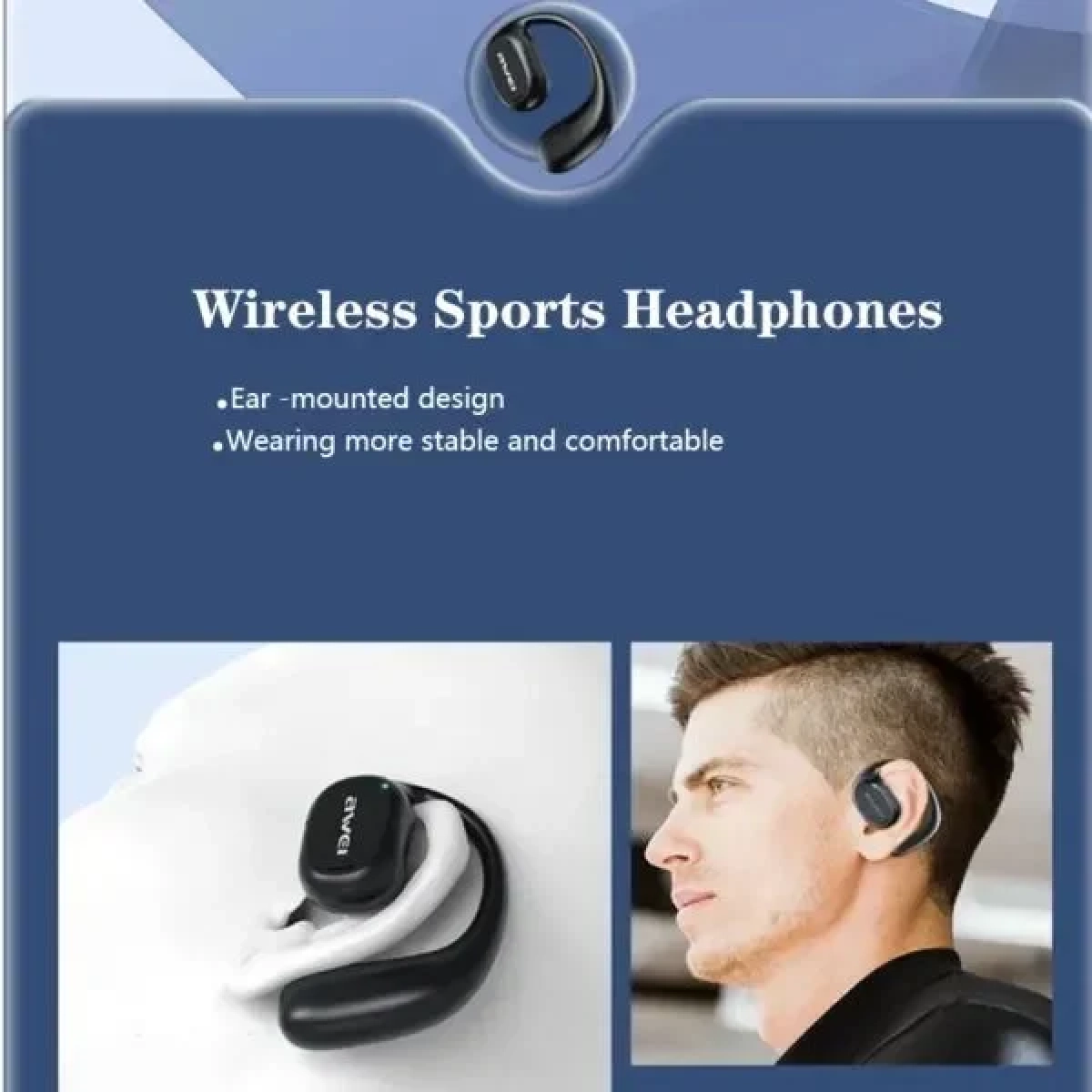 Ασύρματα ακουστικά Bluetooth Handsfree με θήκη φόρτισης Awei T69 μαύρο
