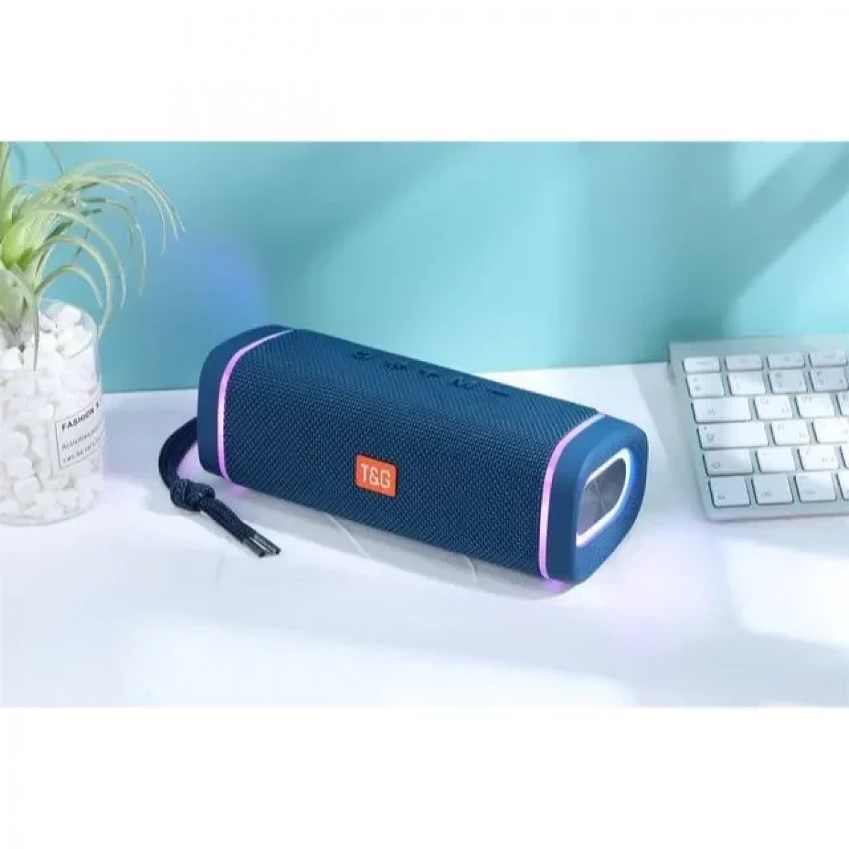 Ασύρματο ηχείο Bluetooth Subwoofer με Led TG-375 Μπλε