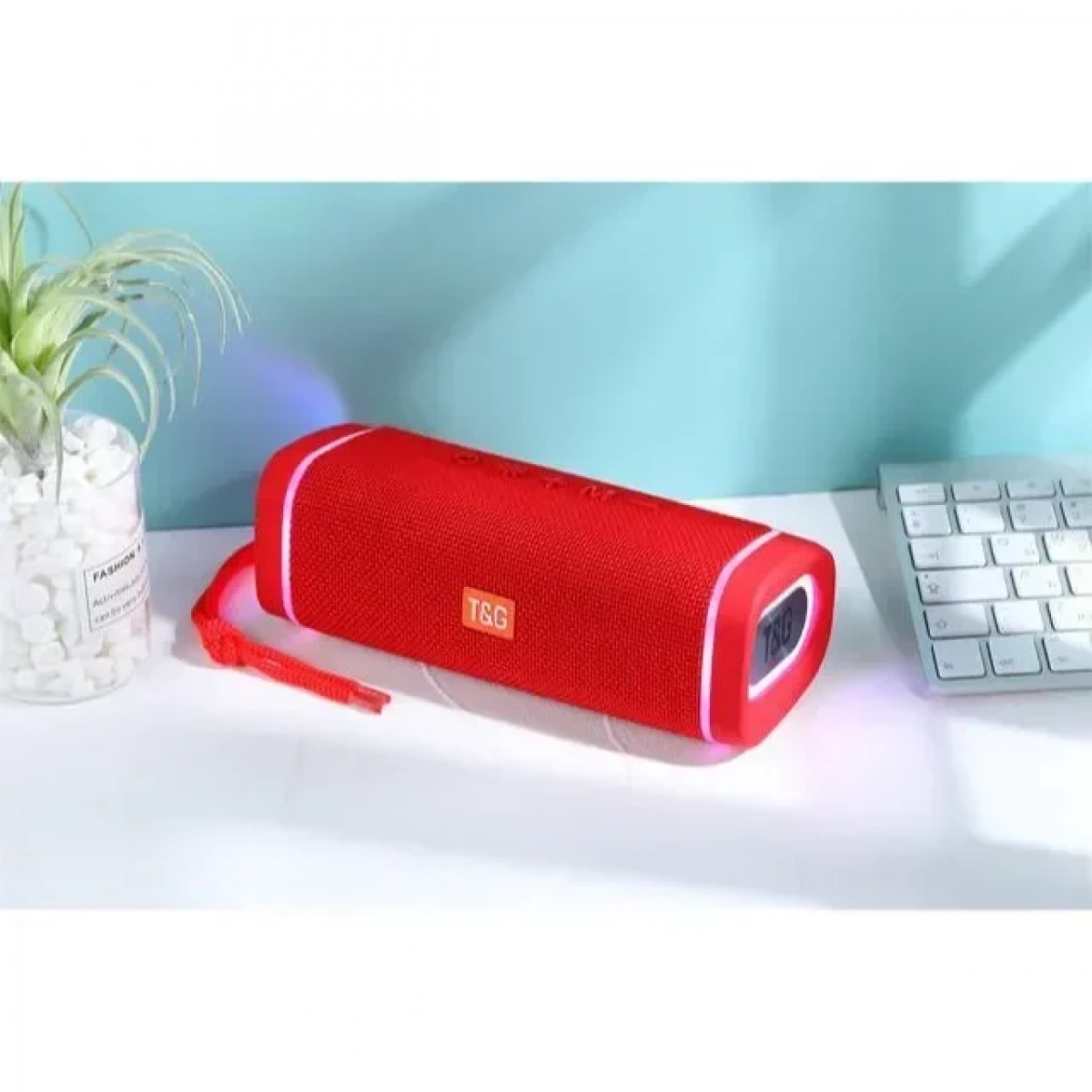 Ασύρματο ηχείο Bluetooth Subwoofer με Led TG-375 Κόκκινο