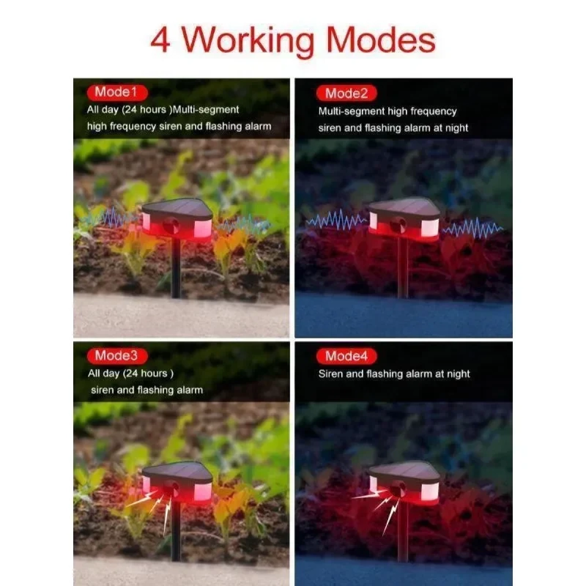 Ηλιακός απωθητής ζώων με πολυλειτουργικό ηλιακό υπέρυθρο αισθητήρα συναγερμού διαρρήξεων QJ-N911G-5