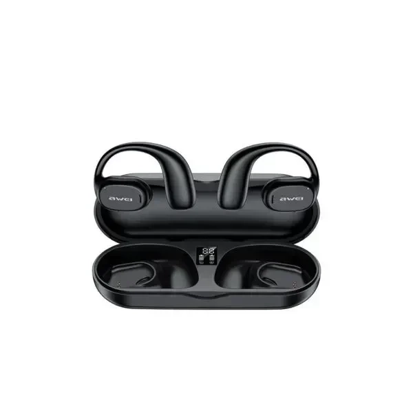 Ασύρματα ακουστικά Bluetooth Handsfree με θήκη φόρτισης Awei T69 μαύρο