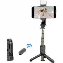 Τηλεχειριζόμενο Selfie Stick Τρίποδο Αλουμινίου Andowl Q10s – Μαύρο