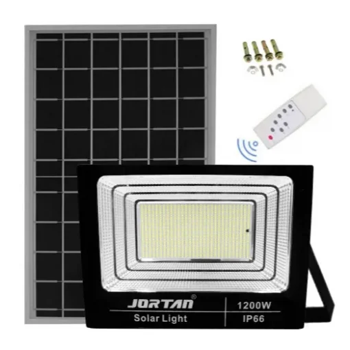 Ηλιακός προβολέας LED 1200W 76800LM με πάνελ και τηλεχειριστήριο Jortan JT-BJ1200W
