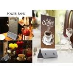 Power Bank με 4 x USB & LED Βάση Καταλόγου για Καφετέριες, Bar, Εστιατόρια & Χώρους Εστίασης - Μπαταρία Φόρτισης Κινητών, Tablet Ασημί