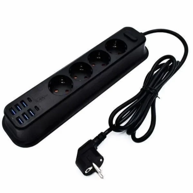 Πολύπριζο Ασφαλείας με 4 Σούκο & 8 USB Θύρες 3.4Α 17W Moxom MX-ST05 – Μαύρο