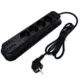 Πολύπριζο Ασφαλείας με 4 Σούκο & 8 USB Θύρες 3.4Α 17W Moxom MX-ST05 – Μαύρο