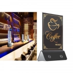 Power Bank με 4 x USB & LED Βάση Καταλόγου για Καφετέριες, Bar, Εστιατόρια & Χώρους Εστίασης - Μπαταρία Φόρτισης Κινητών, Tablet Μαύρο
