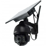 Ηλιακή Ασύρματη IP Κάμερα Ασφαλείας 4K HD 5MP WiFi+5G SIM PTZ & Φωτισμό LED Andowl Q-SX80 – Μαύρο