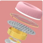 Ασύρματα Bluetooth On Ear Ακουστικά BK-5 με Αυτάκια Αρκούδας Ροζ