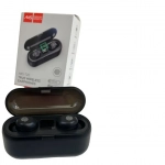 Aks T20 Ασύρματα ακουστικά Bluetooth με βάση φόρτισης Μαύρα