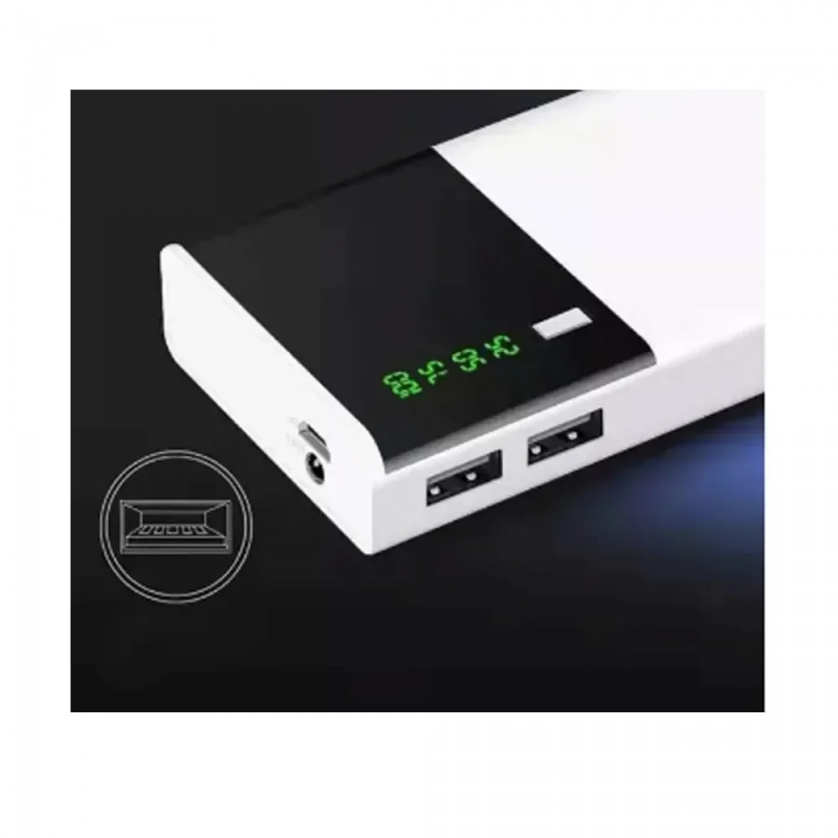 EION SILE P22 Power Bank 12000mAh με 2 Θύρες USB-A Λευκό