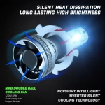 2x Novsight Λαμπτήρες LED Φώτα Πορείας Αυτοκινήτου 12,24V H4 120W (2x60W) 22000LM 6500K IP68 A500 N37
