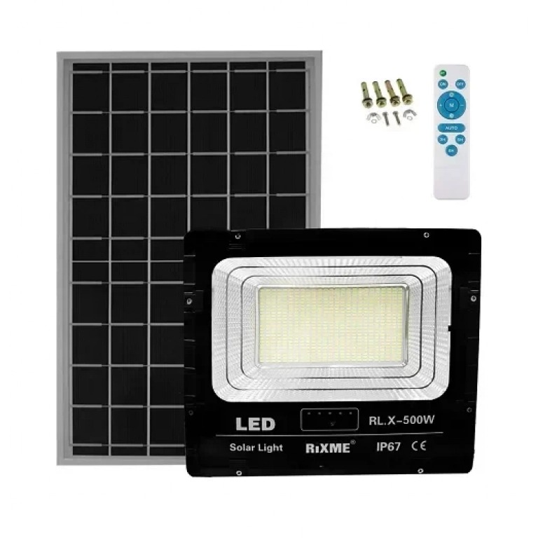 Αδιάβροχος ηλιακός προβολέας 500W 46000LM με τηλεχειριστήριο Rixme RL.X-500W