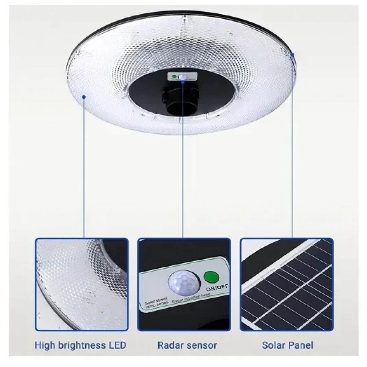 Αδιάβροχος ηλιακός προβολέας δρόμου LED 600W - Image 4