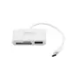 Αναγνώστης καρτών & USB Hub OTG TF/SD με βύσμα USB Type-C Treqa USB-5-TC λευκό