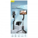 Awei X49 Πτυσσόμενο Selfie Stick και Τρίποδο με Τηλεχειριστήριο Μαύρο