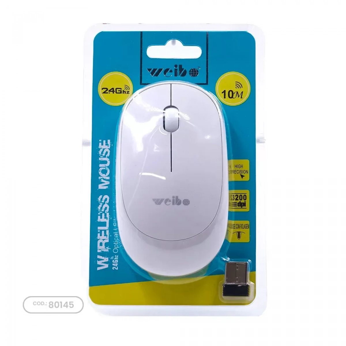 Ασύρματο ποντίκι Weibo RF2822B - Λευκό - Image 2