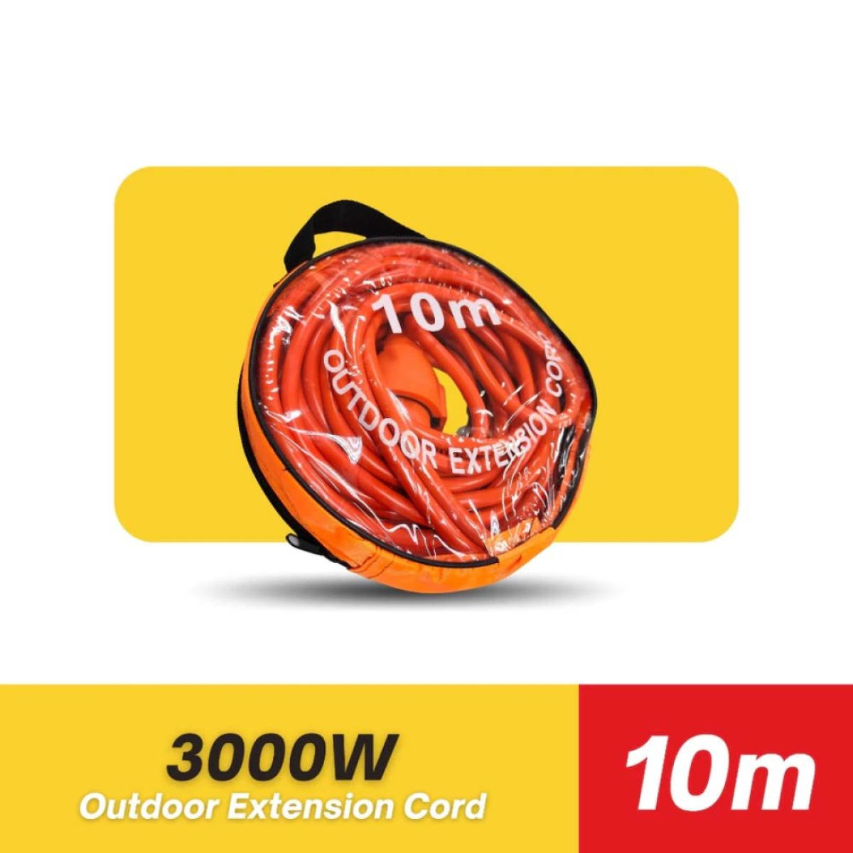 Μπαλαντέζα ασφαλείας με καλώδιο 10m 3×1.5mm κόκκινη