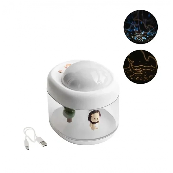 Επαναφορτιζόμενος υγραντήρας – Diffuser αρωματοθεραπείας με προτζέκτορα & φωτάκι νυκτός LLD-J221