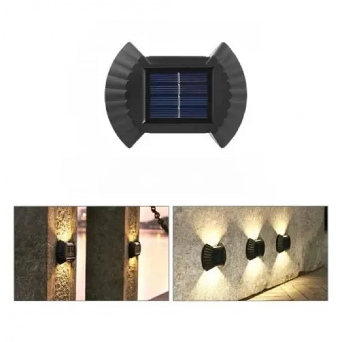 Επιτοίχια ηλιακά φωτιστικά κήπου 4 τεμάχια Solar Energy Wall Lamp - Image 3