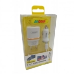 Φορτιστής Κινητών Andowl Q-DC60B 3 ΣΕ 1 Λευκό
