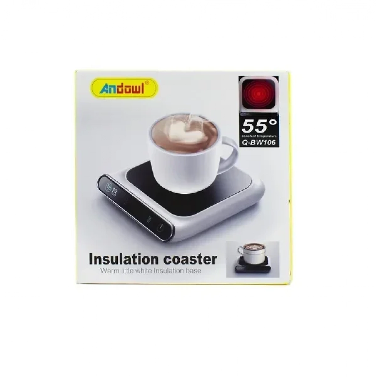 Ηλεκτρική Θερμαινόμενη εστία 55ºC USB Andowl Q-BW106 - Λευκό