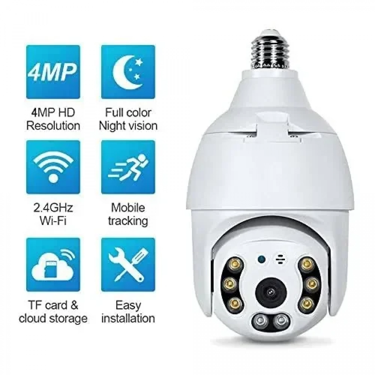 Αδιάβροχη WIFI κάμερα με ντουι Ε27 Andowl Q-S807