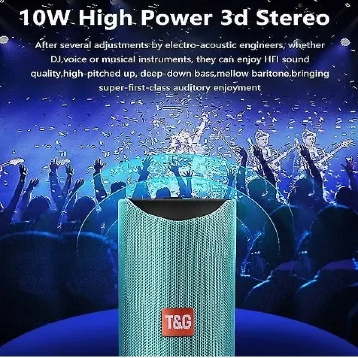Φορητό Ηχείο T&G TG113 Wireless Bluetooth Speaker Portable Mini, σε χρώμα μπλε