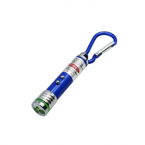 Μίνι φακός LED μπρελοκ με laser BL-1001 μπλε