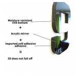 Mirror Numbers And Letters Do It Yourself Black 3D Ρολόι Τοίχου Αυτοκόλλητο Πλαστικό Μαύρο